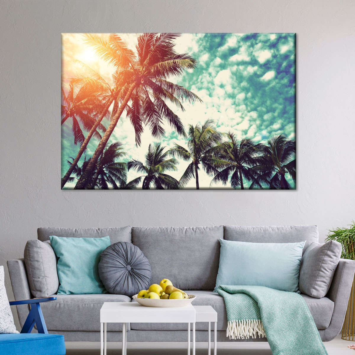 Vintage Style Palm Trees Wall Art