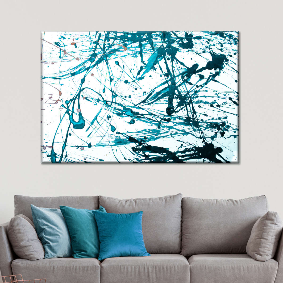 Teal Abstract Wall Art