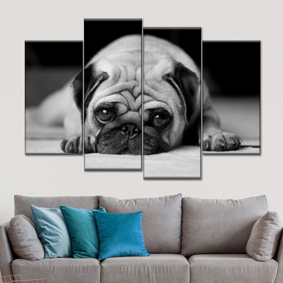 Sad Pug Wall Art