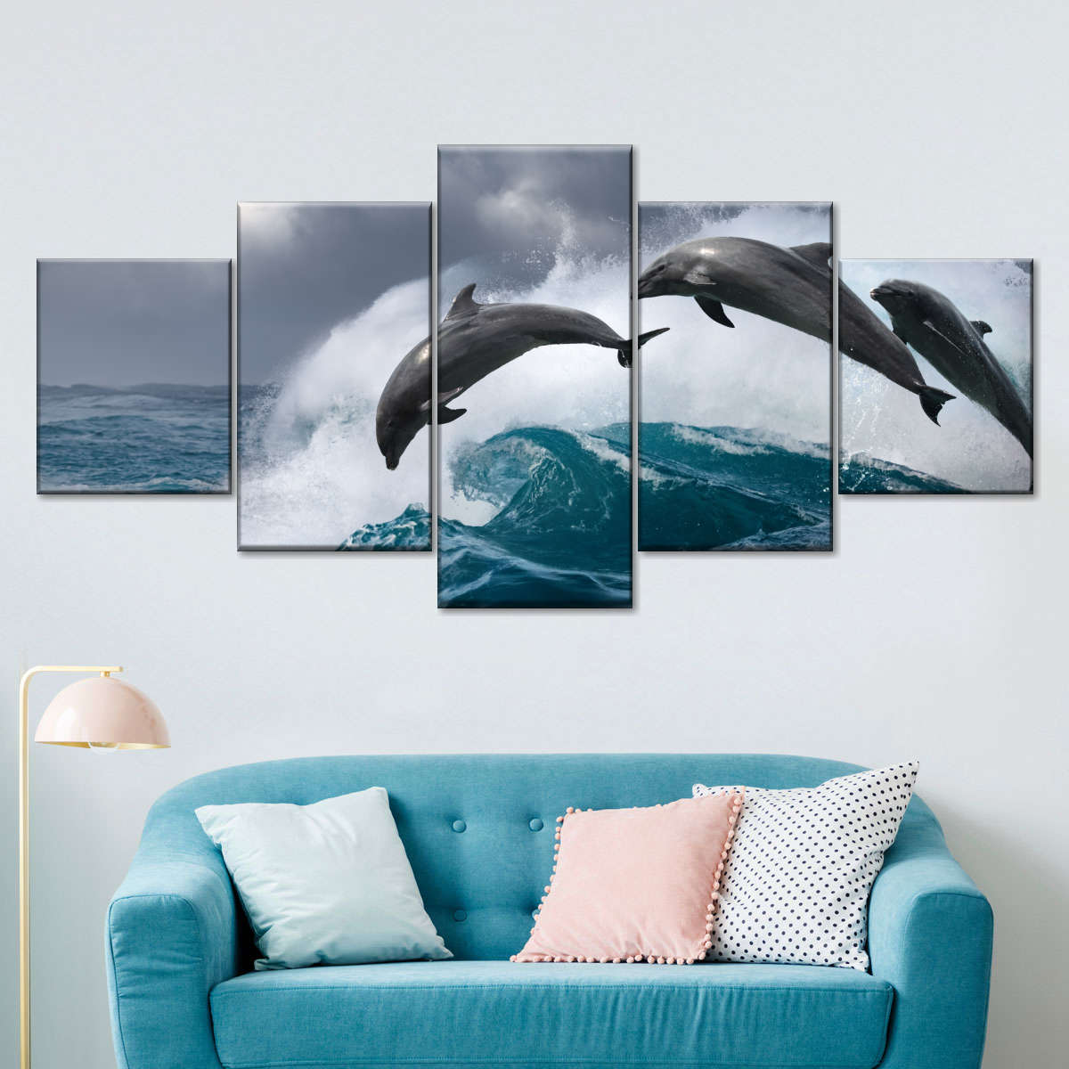 Leaping Dolphins Wall Art