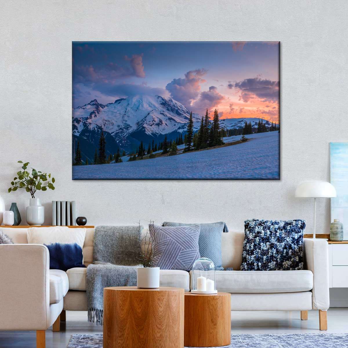 Mt. Rainier At Sunset Wall Art