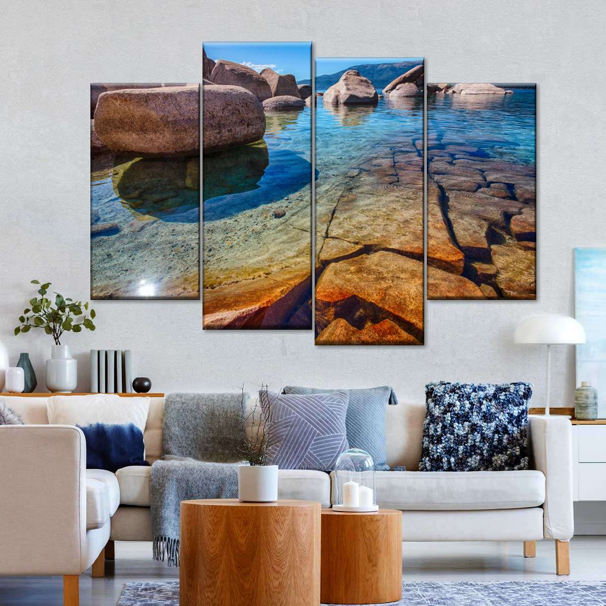 Lake Tahoe Stones Wall Art