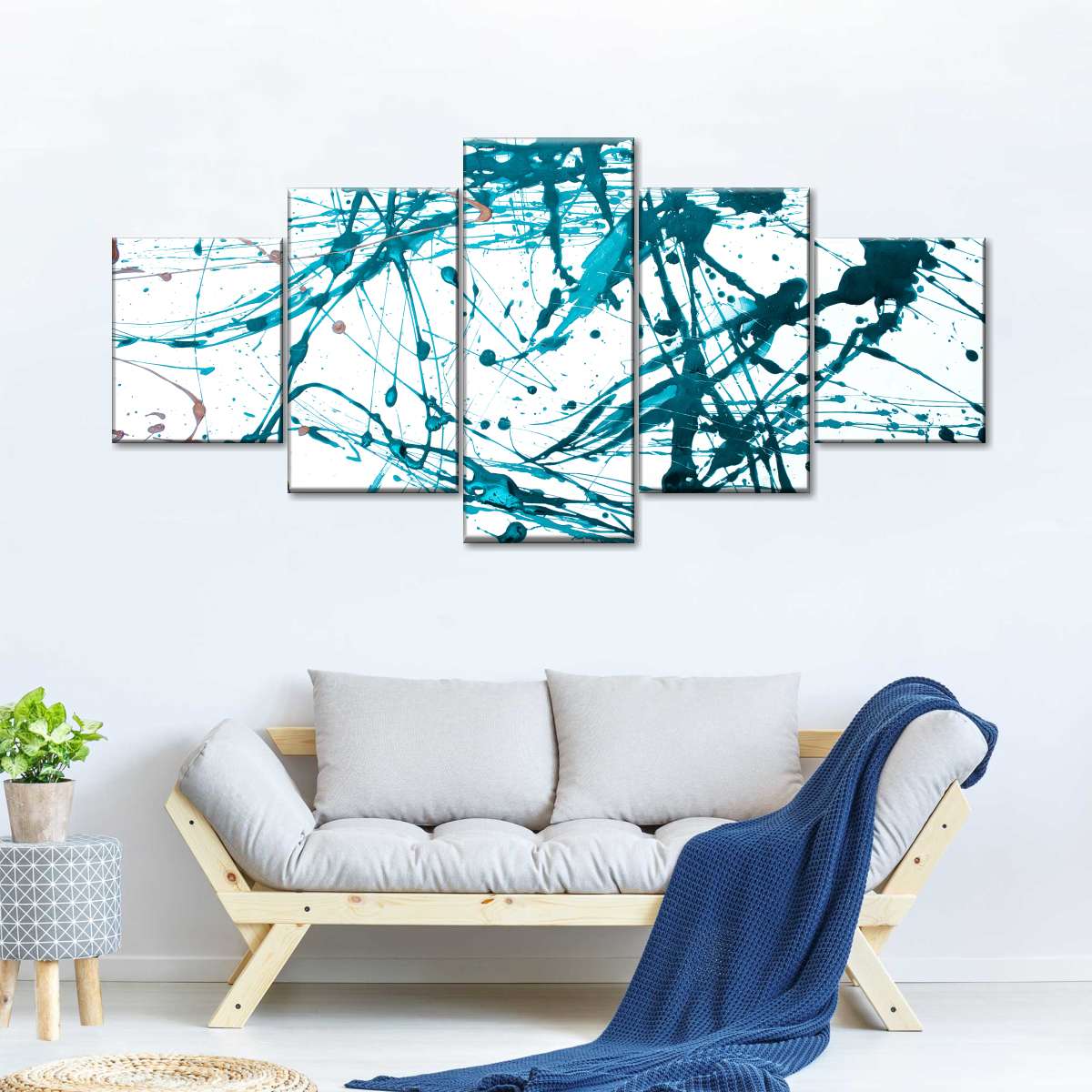 Teal Abstract Wall Art