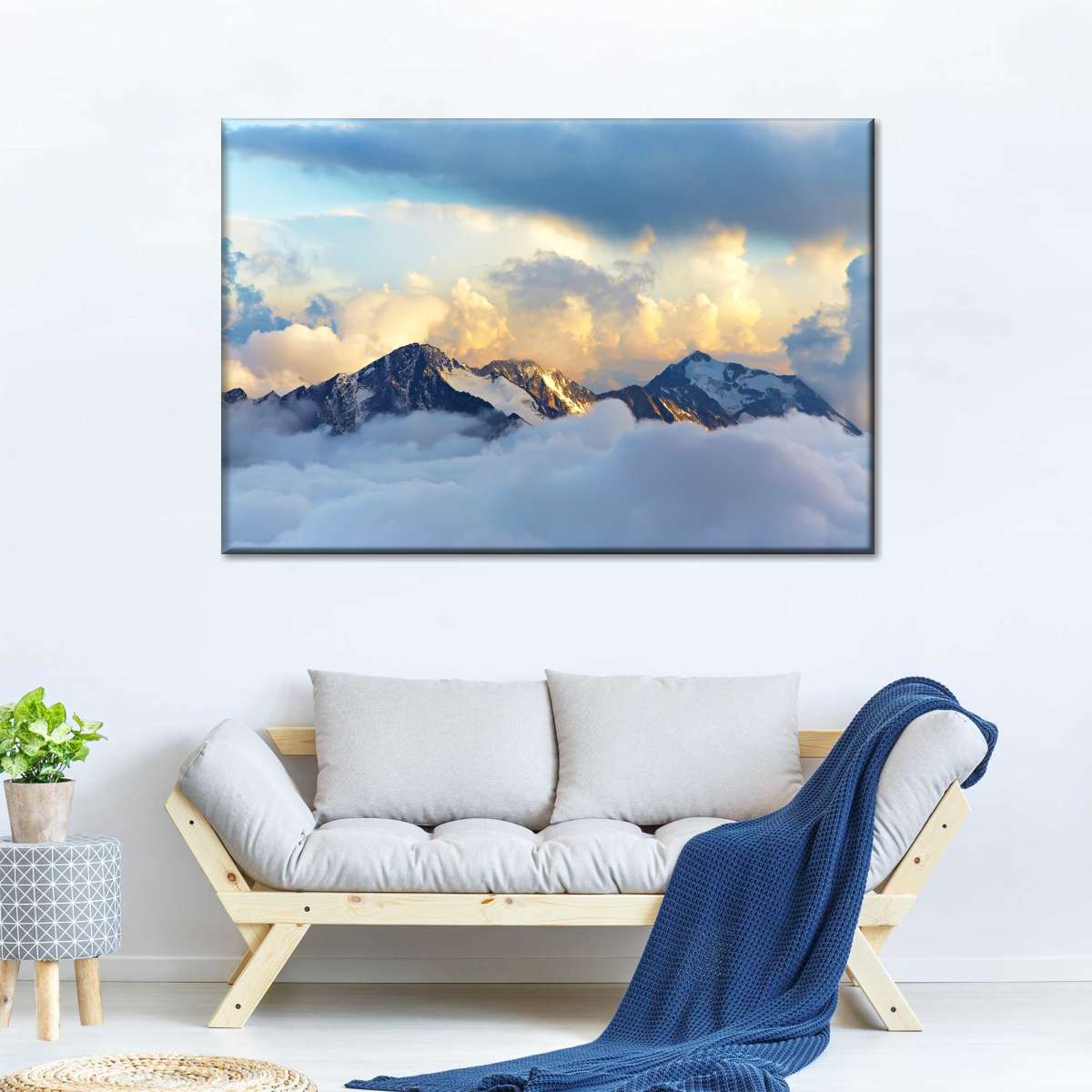 Alpine Snowy Mountains Wall Art