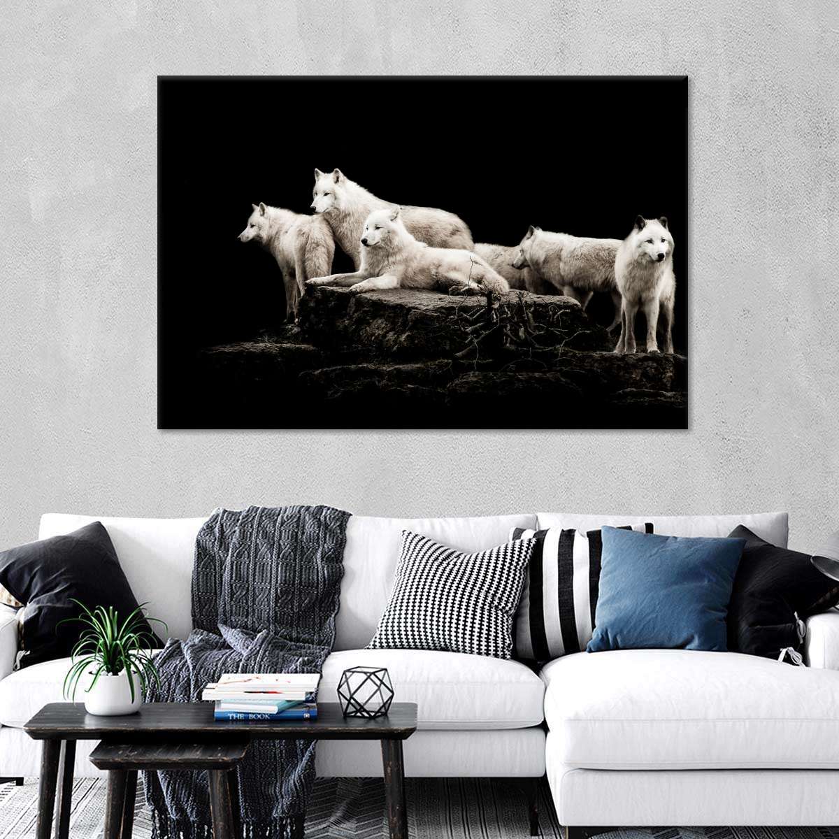 White Wolves Wall Art