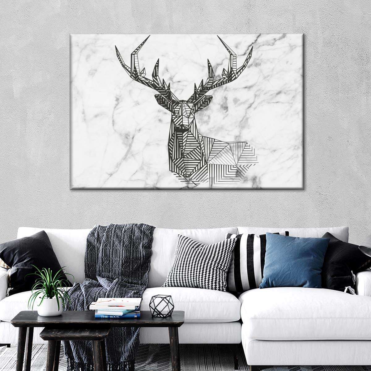 Geometric Stag Wall Art