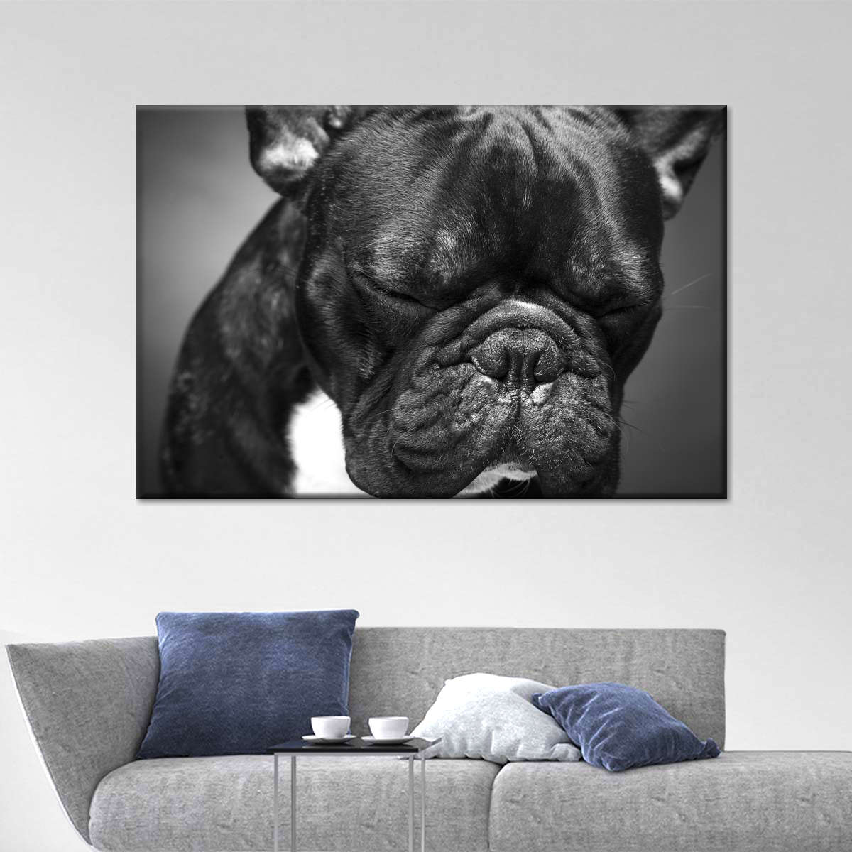 Melancholic French Bulldog Wall Art