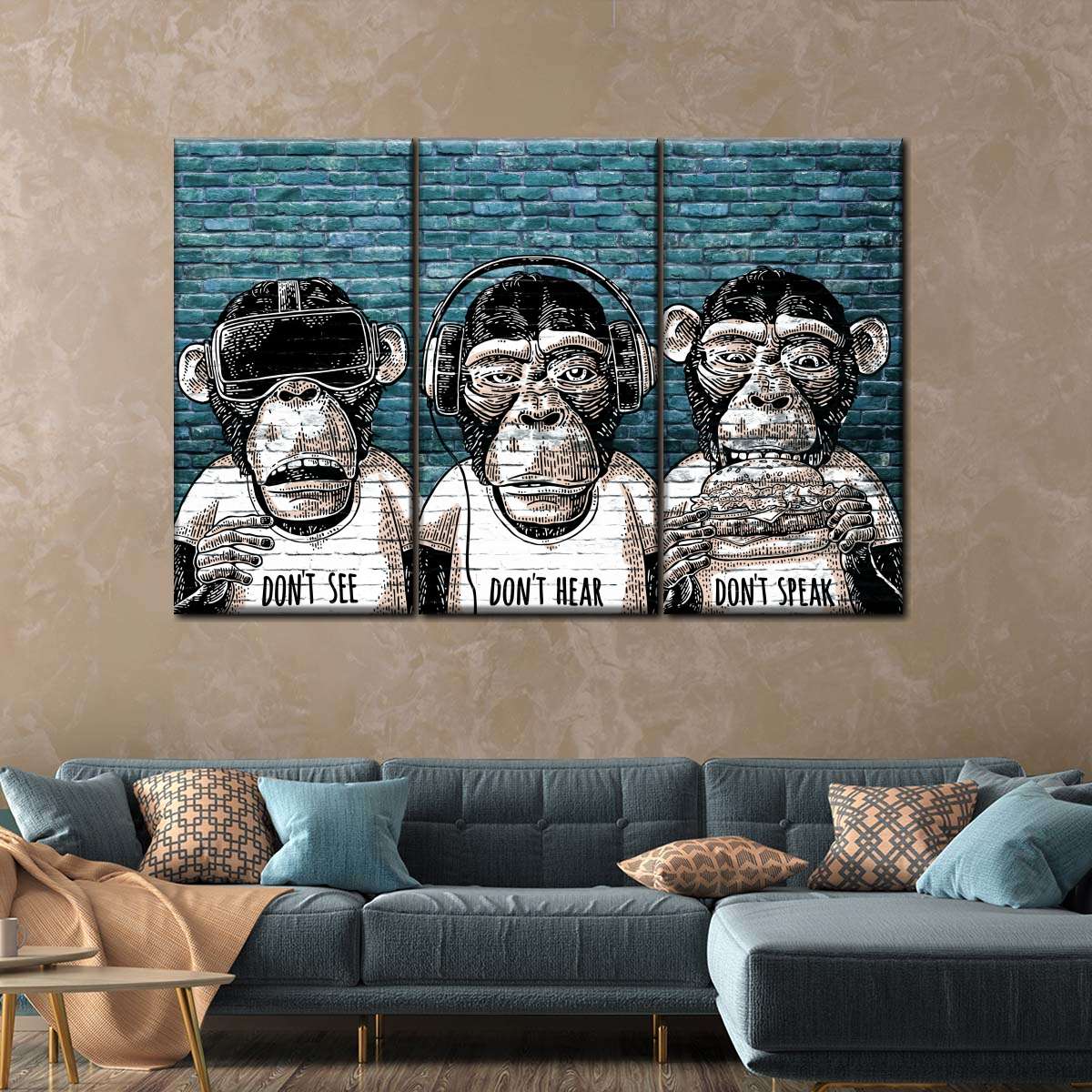 Three Monkeys Wall Art