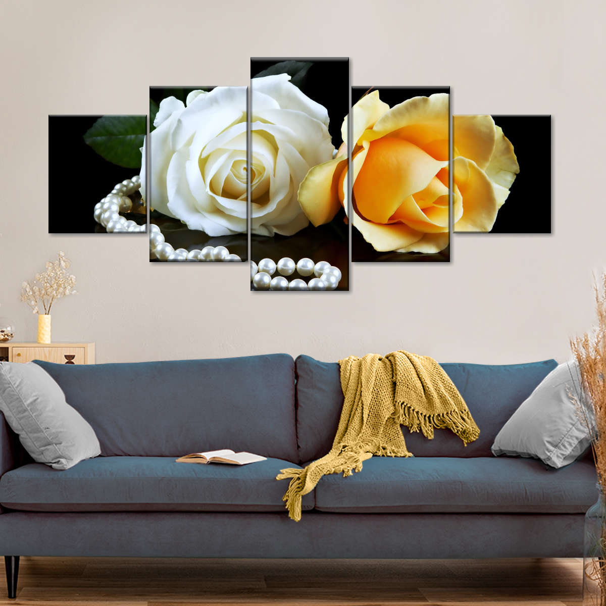 Pearls And Roses Wall Art