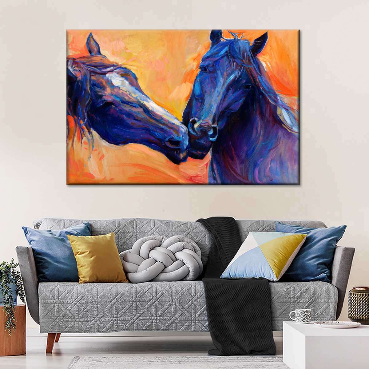 Blue Horses Wall Art