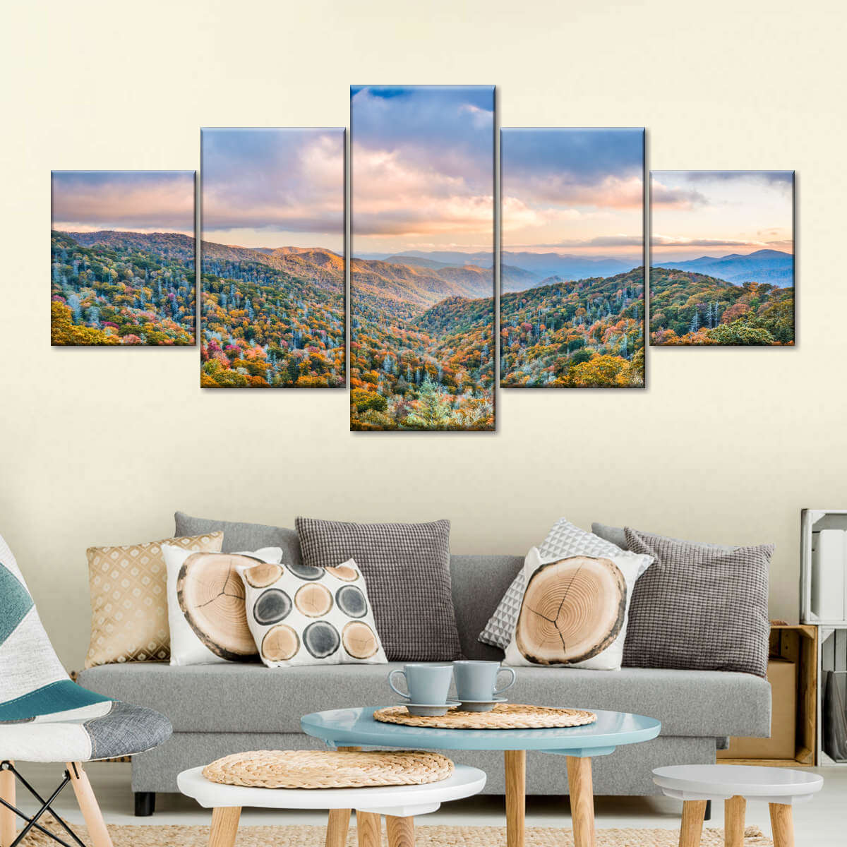 Smoky Mountains At Fall Wall Art