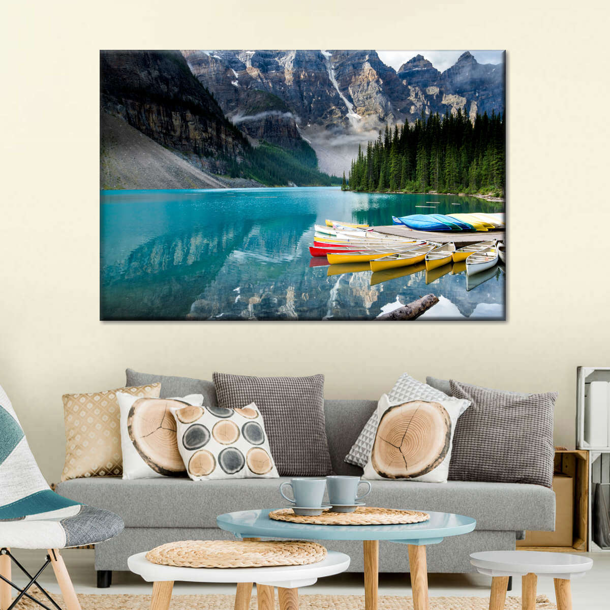 Lake Moraine Kayaks Wall Art