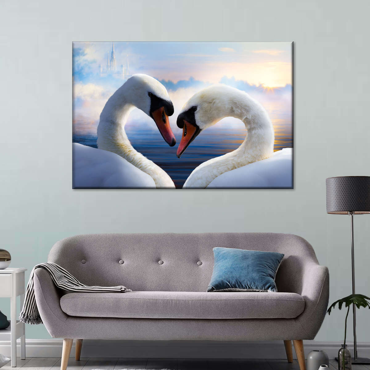 Swan Romance Wall Art