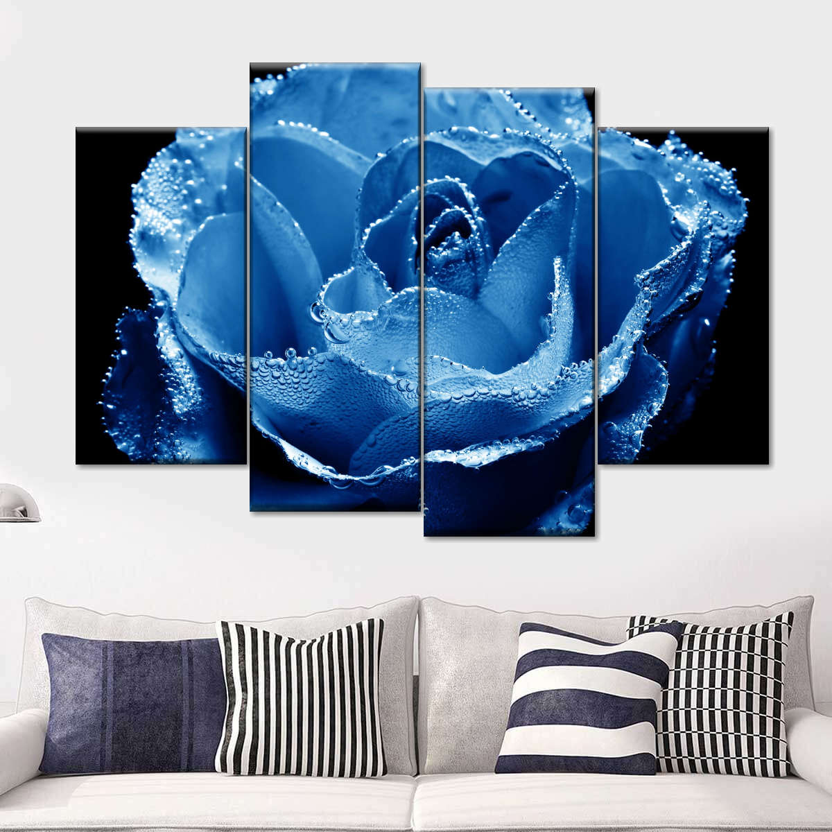 Misty Blue Rose Wall Art