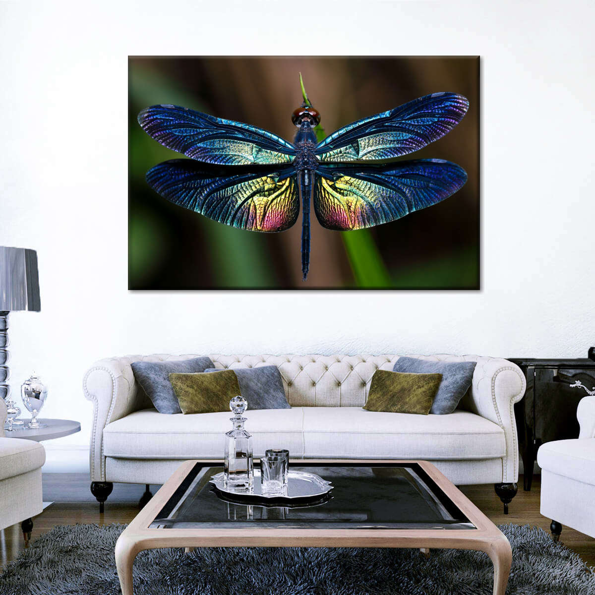 Prismatic Dragonfly Wall Art