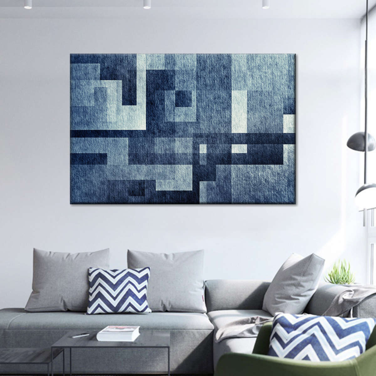 Creative Blue Abstract Wall Art