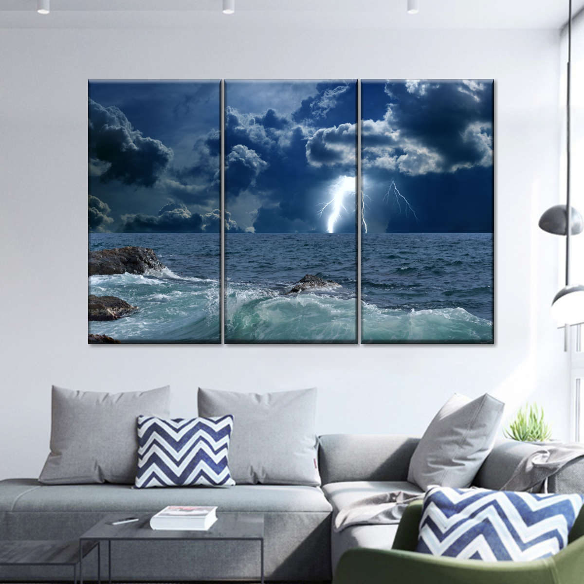 Ocean Storm Bolt Wall Art