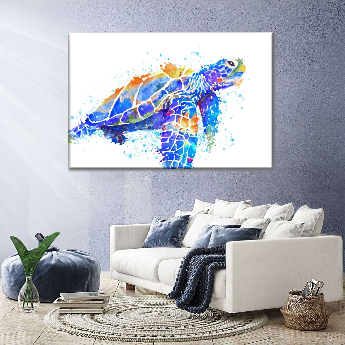 Sea Turtle Watercolor Wall Art