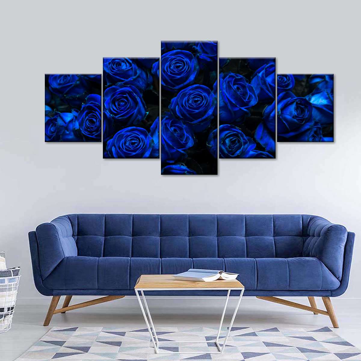 Royal Blue Roses Wall Art