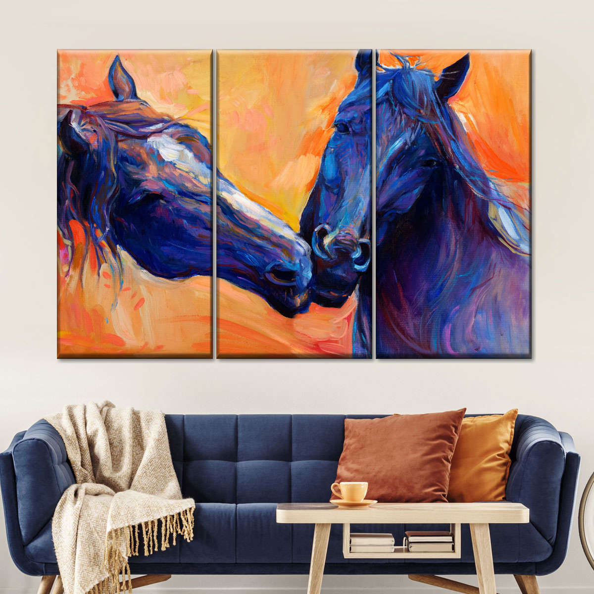 Blue Horses Wall Art