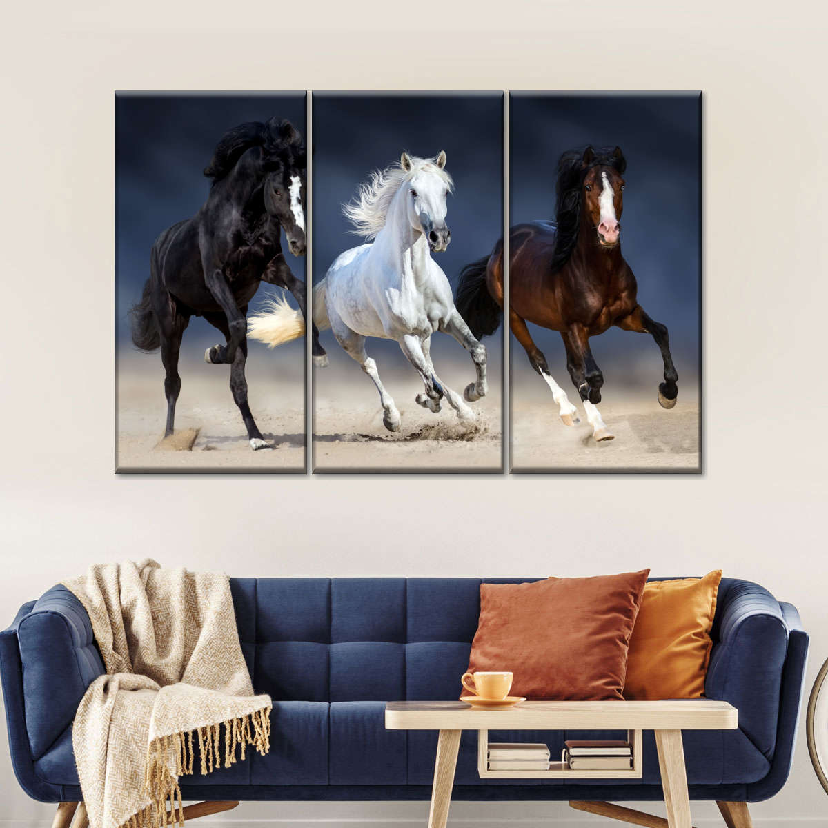 Wild Colorful Horses Wall Art