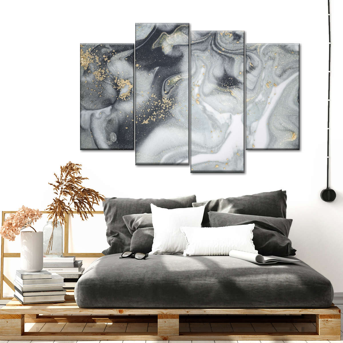 Swirly Fluid Abstract Wall Art