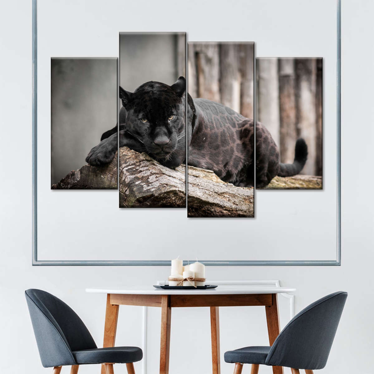 Lounging Black Panther Wall Art