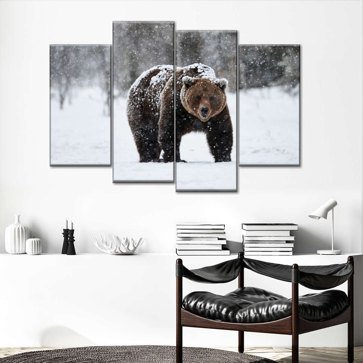 Winter Grizzly Bear Wall Art