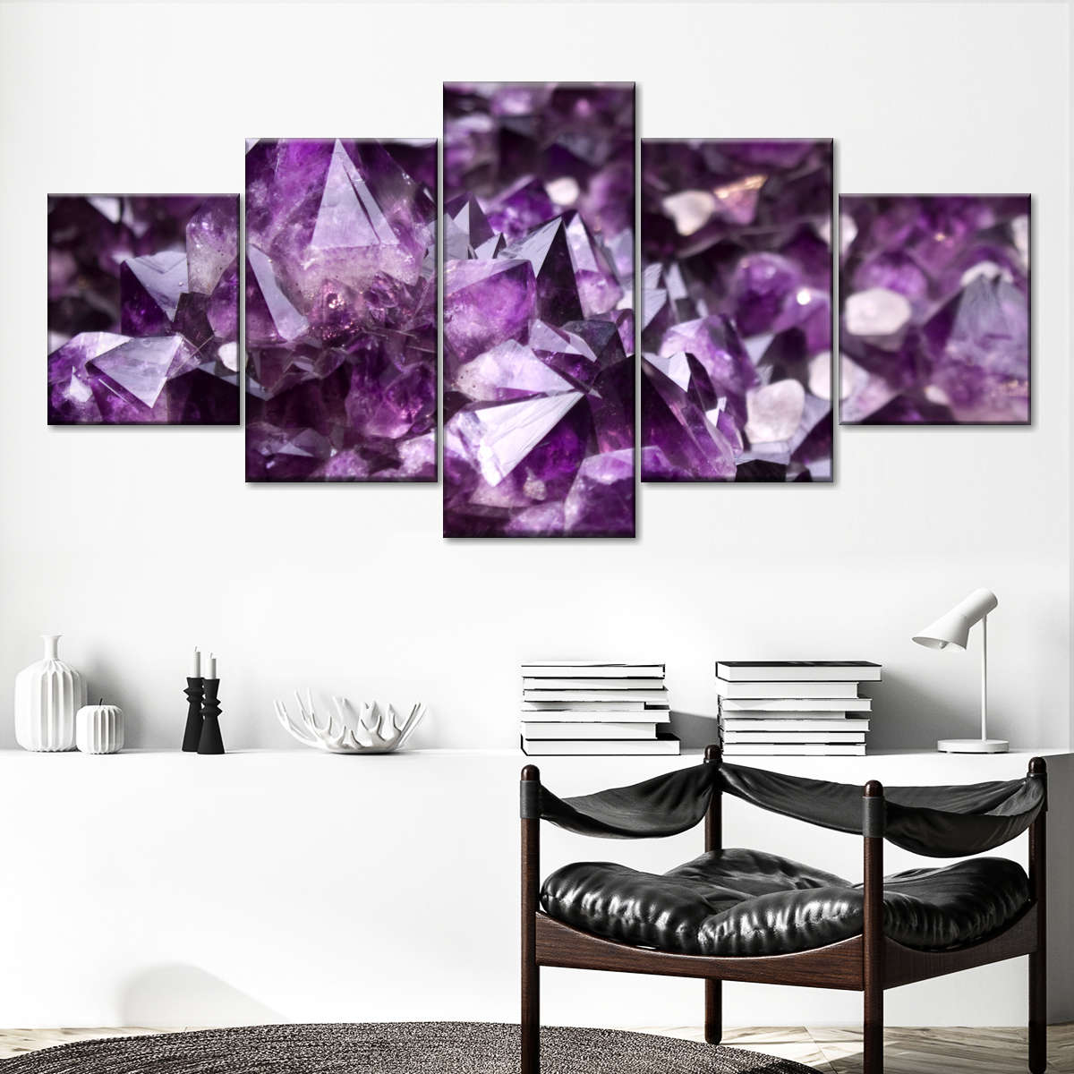 Purple Amethyst Geode Wall Art