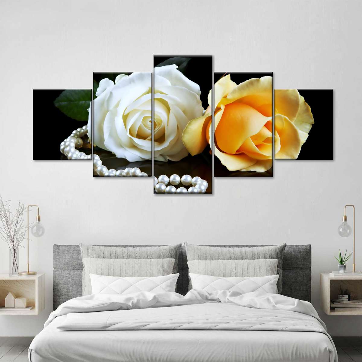 Pearls And Roses Wall Art