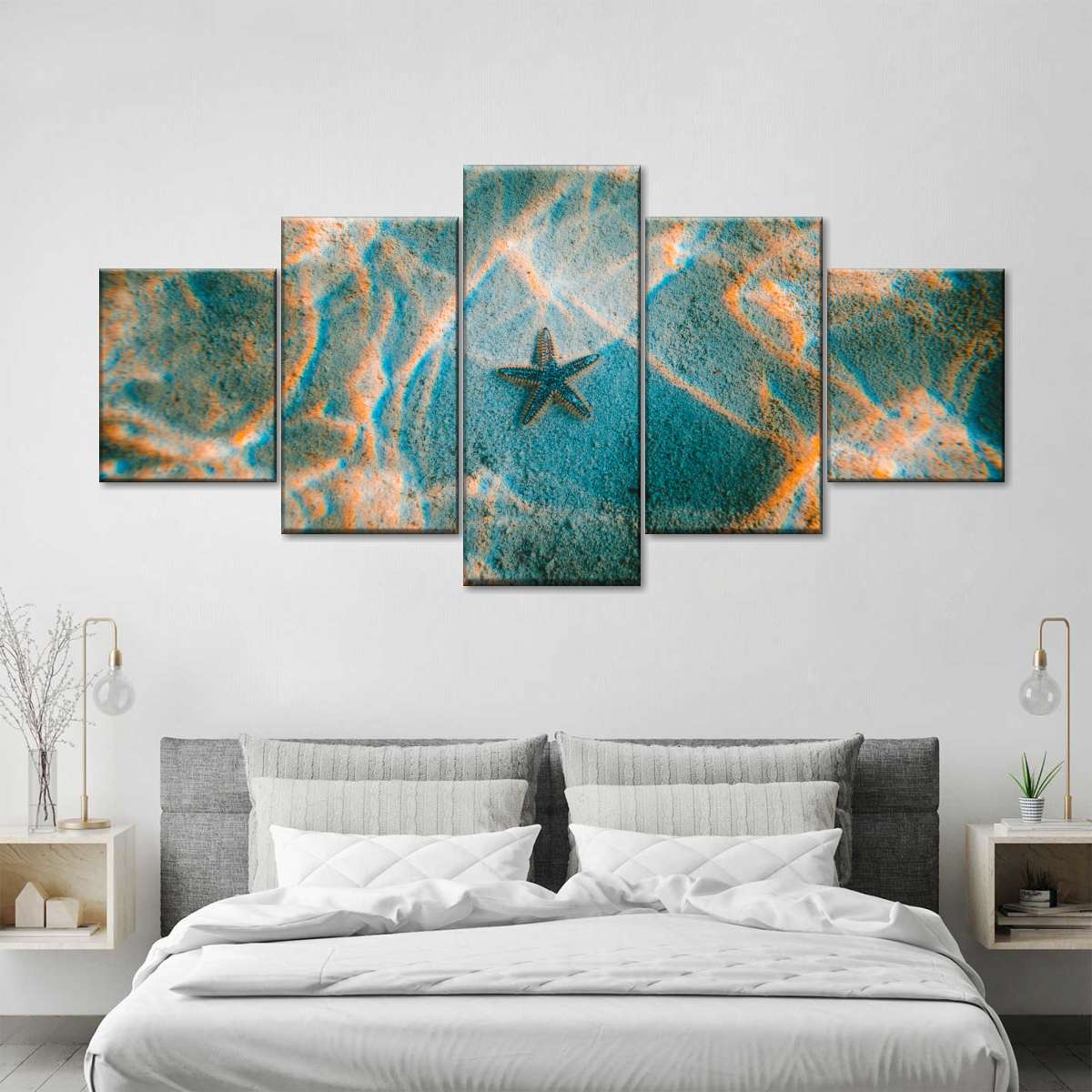 Sandy Underwater Starfish Wall Art