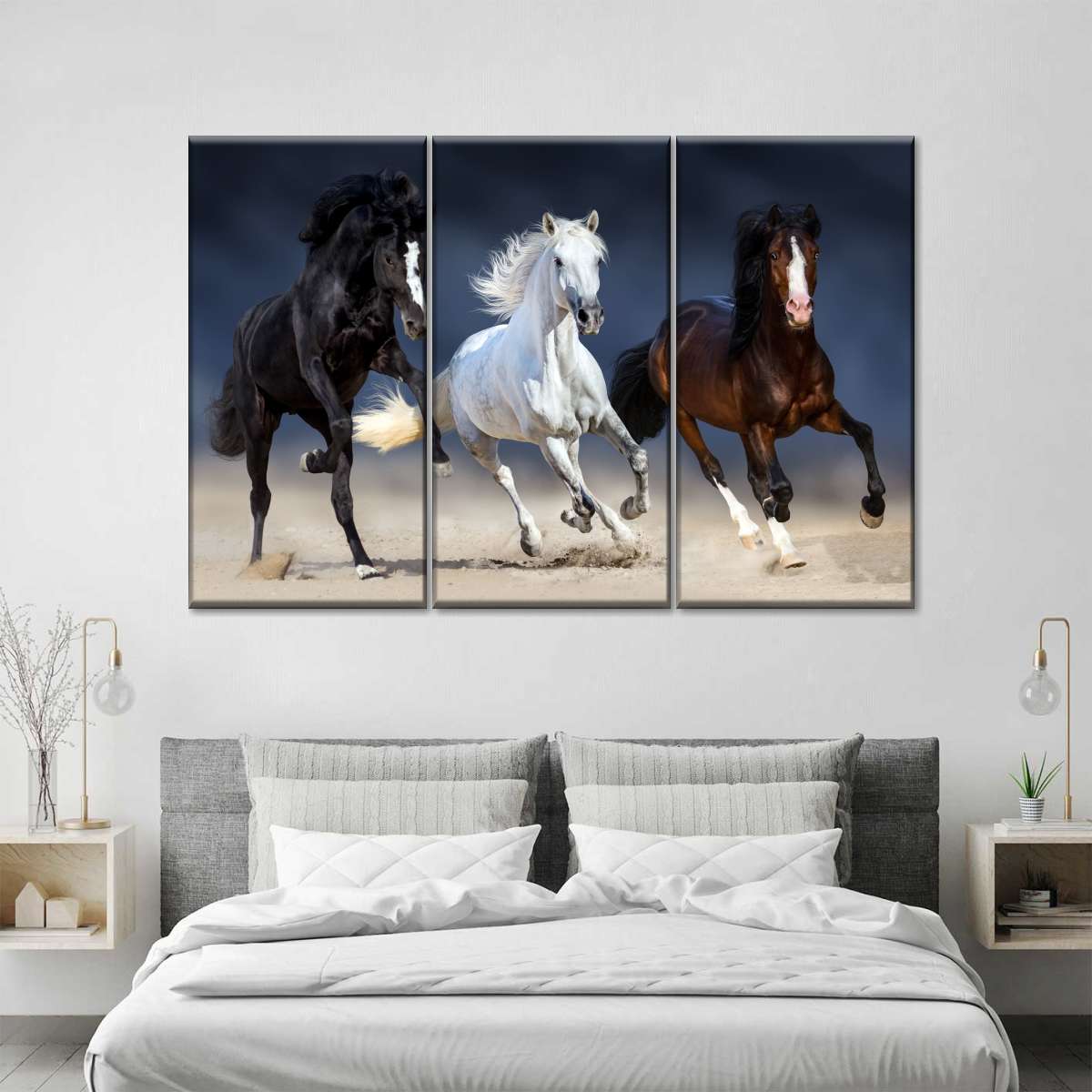 Wild Colorful Horses Wall Art