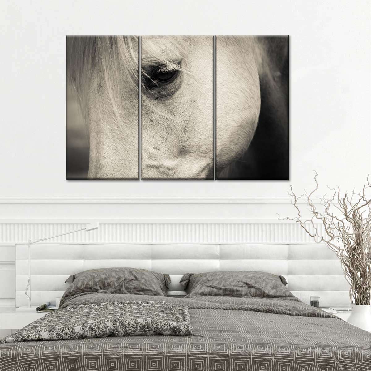 White Horse Eye Wall Art