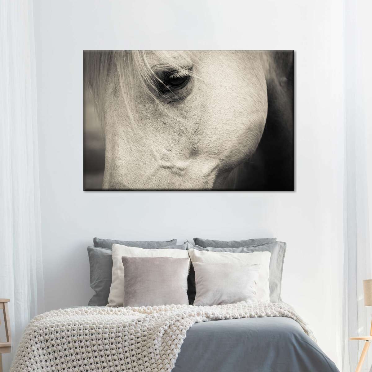 White Horse Eye Wall Art