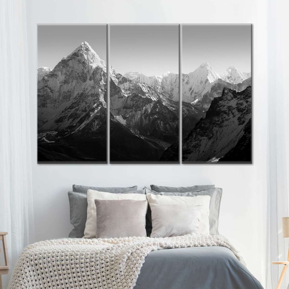 Black And White Mountain Wall Art