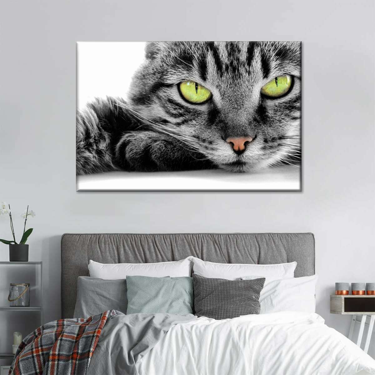 Green Eyed Cat Wall Art