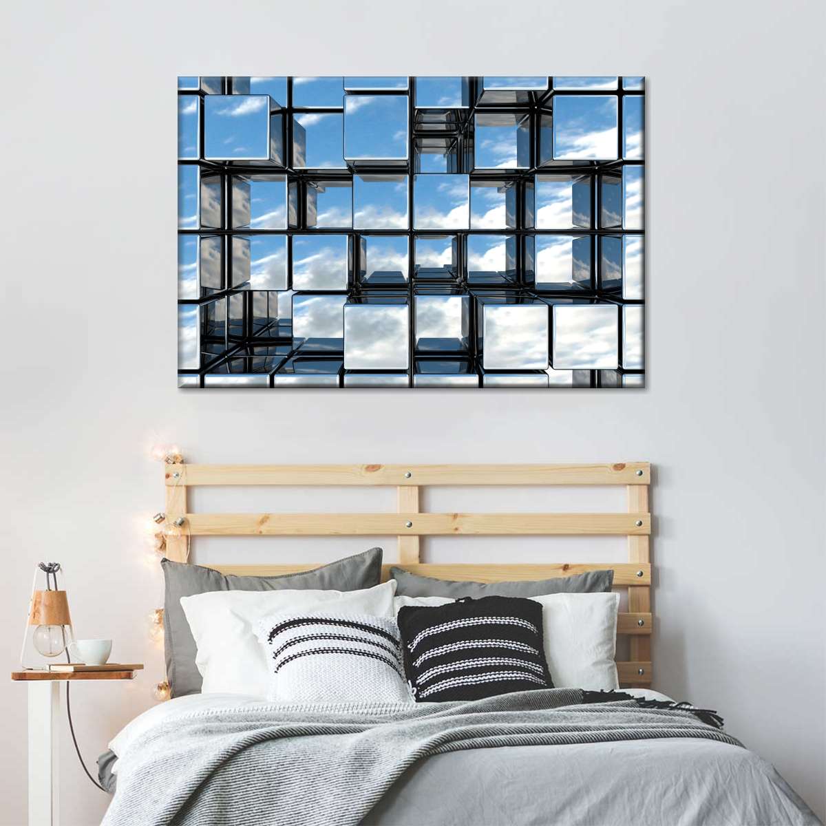 Abstract Square Mirrors Wall Art