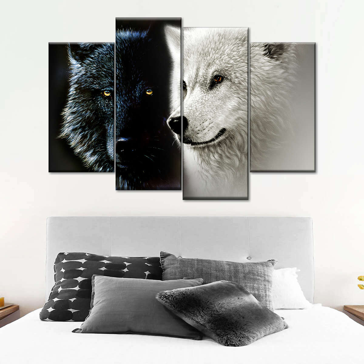 Tale Of Two Wolves Wall Art