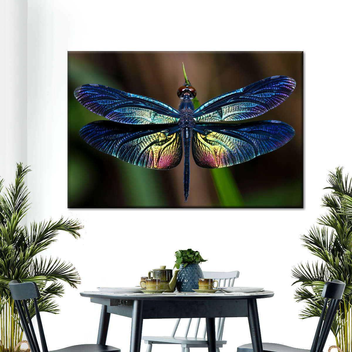 Prismatic Dragonfly Wall Art