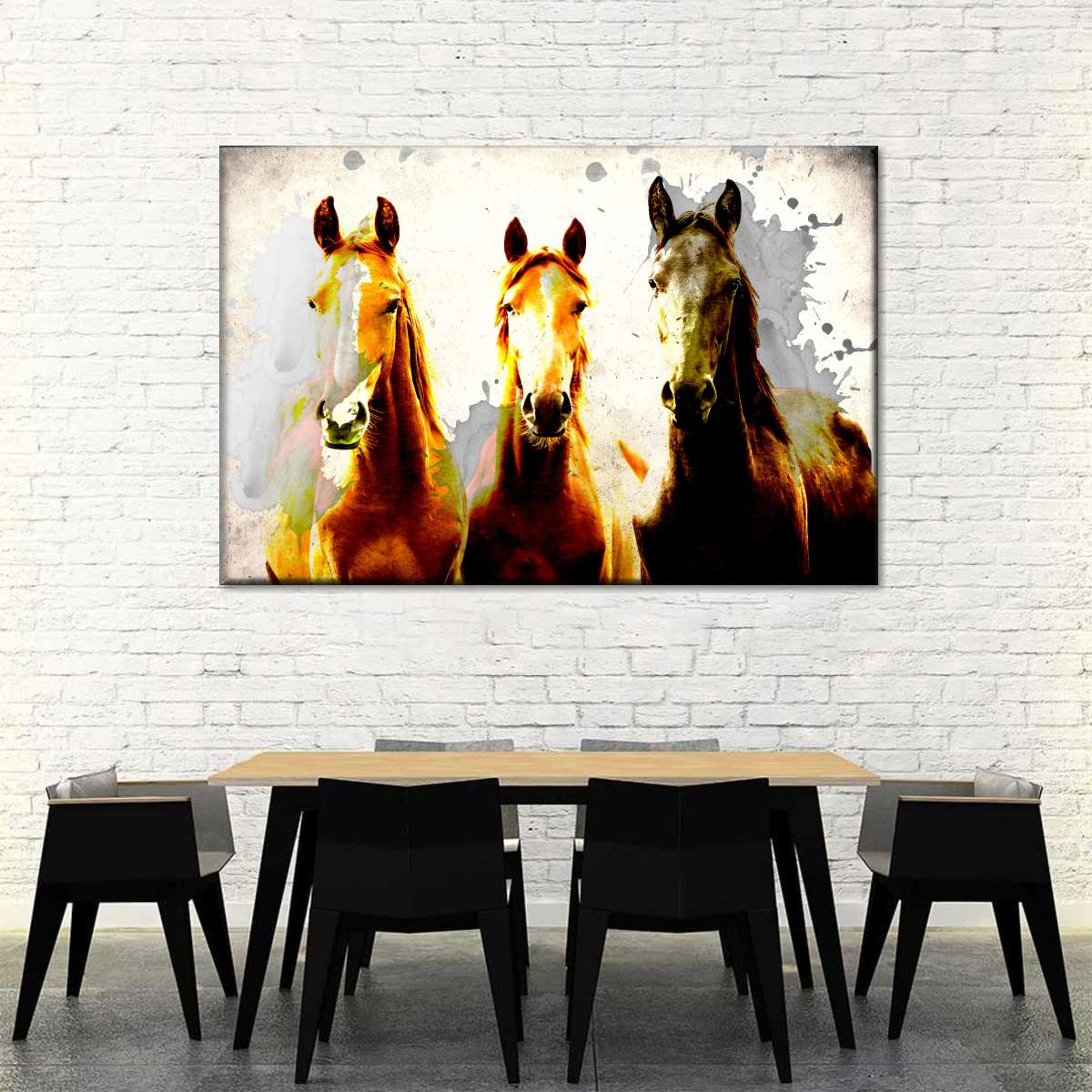 Three Horse Heads Wall Art