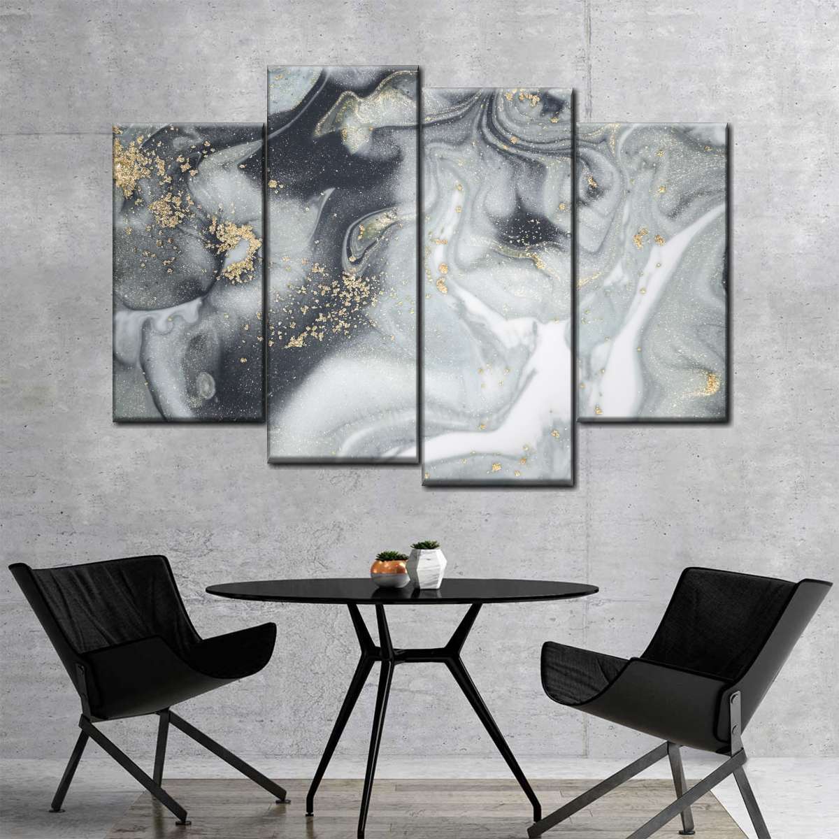 Swirly Fluid Abstract Wall Art