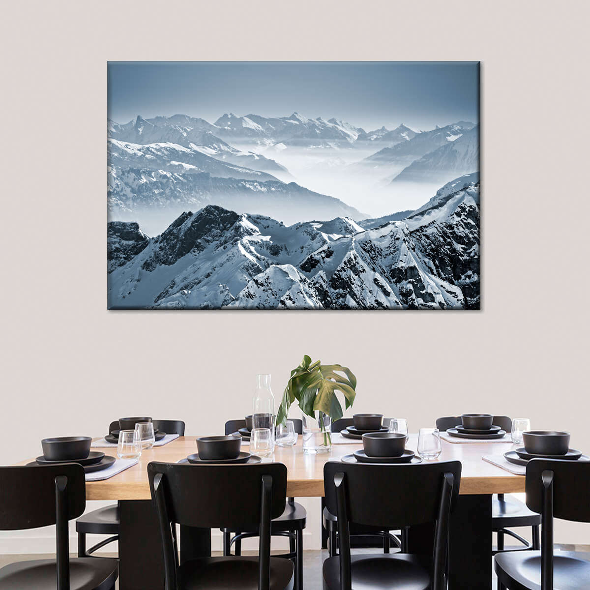 Swiss Mountain Peaks Wall Art