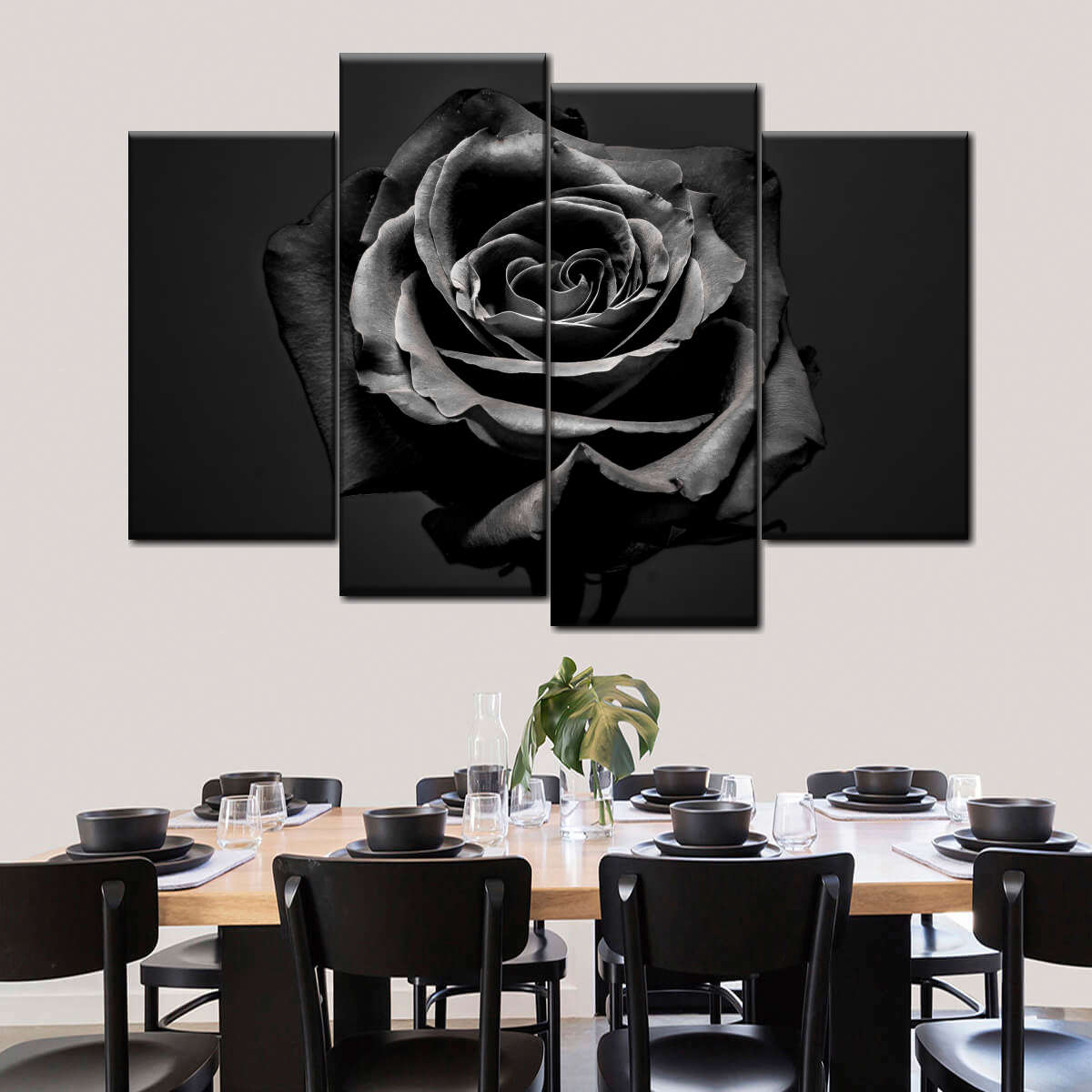 Black Rose Wall Art