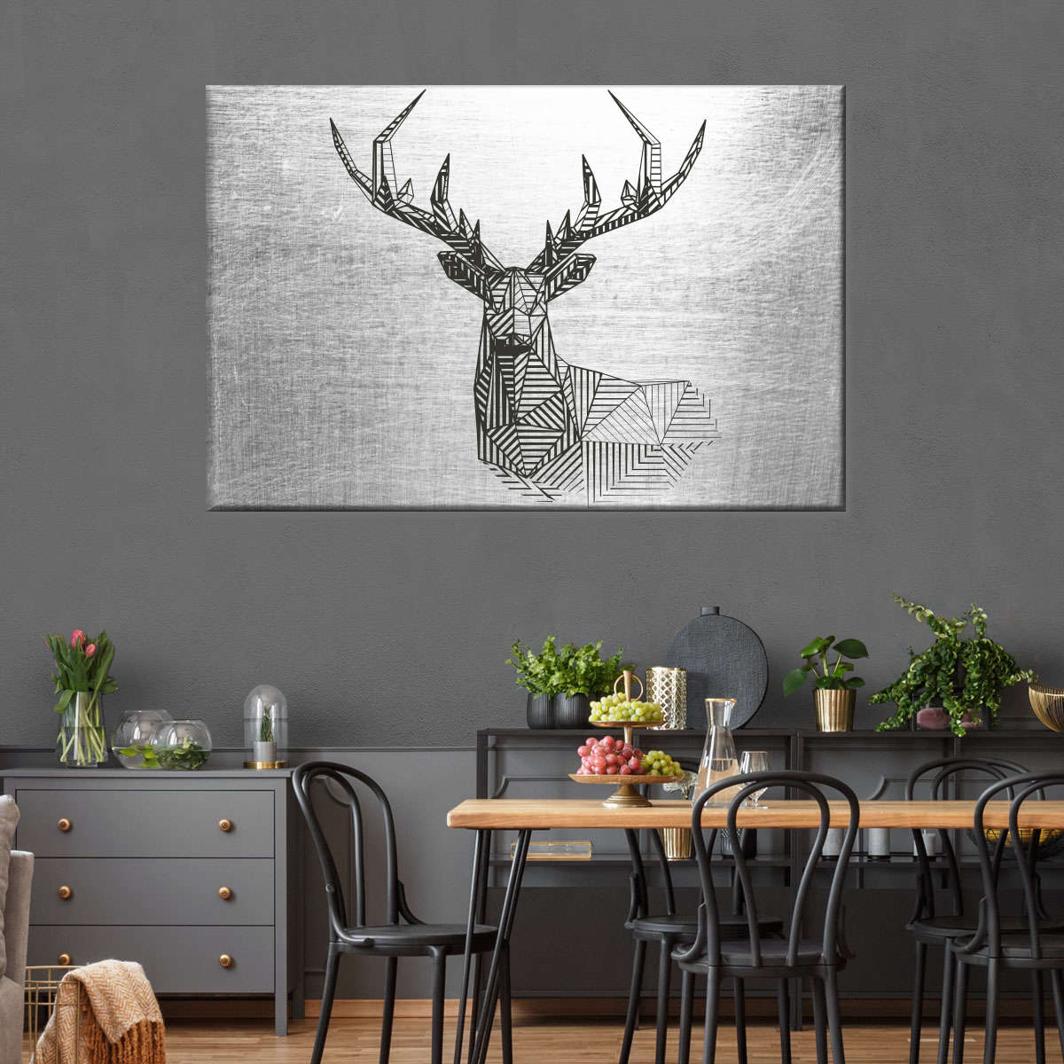 Geometric Deer Wall Art