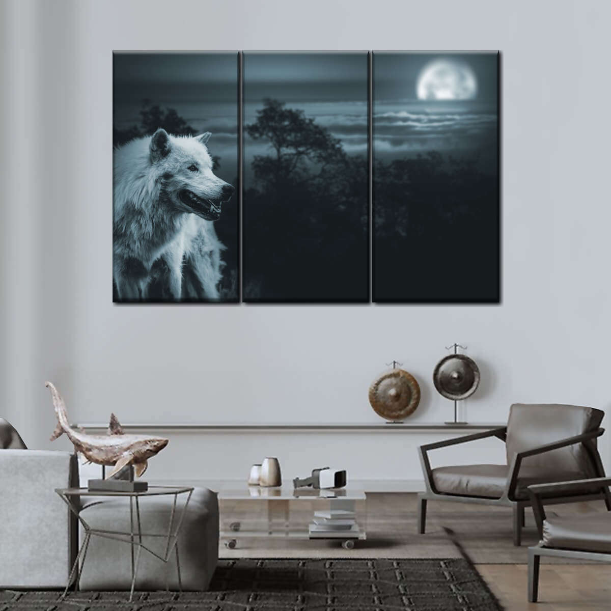 Moon Wolf Wall Art