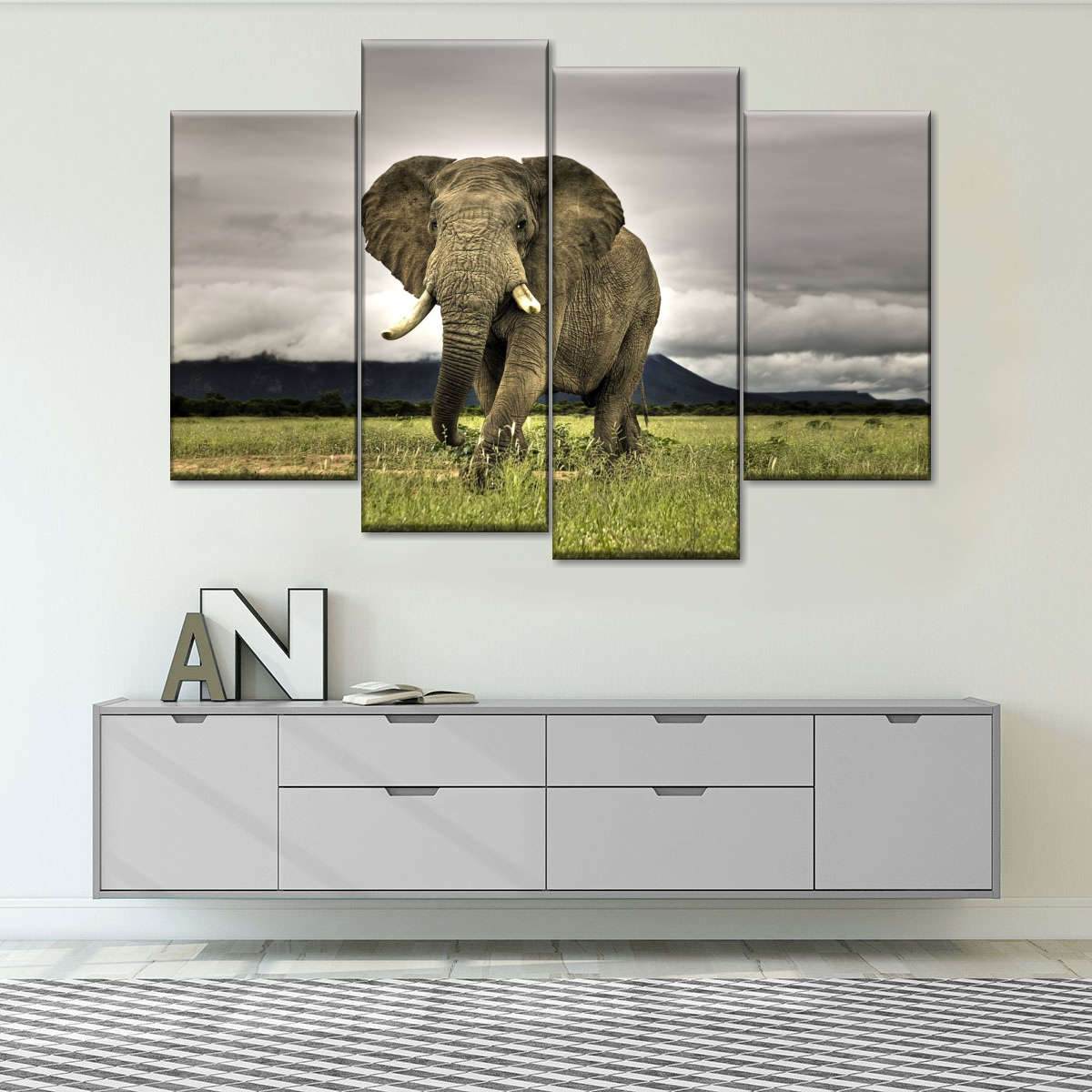 Elephant Landscape Wall Art