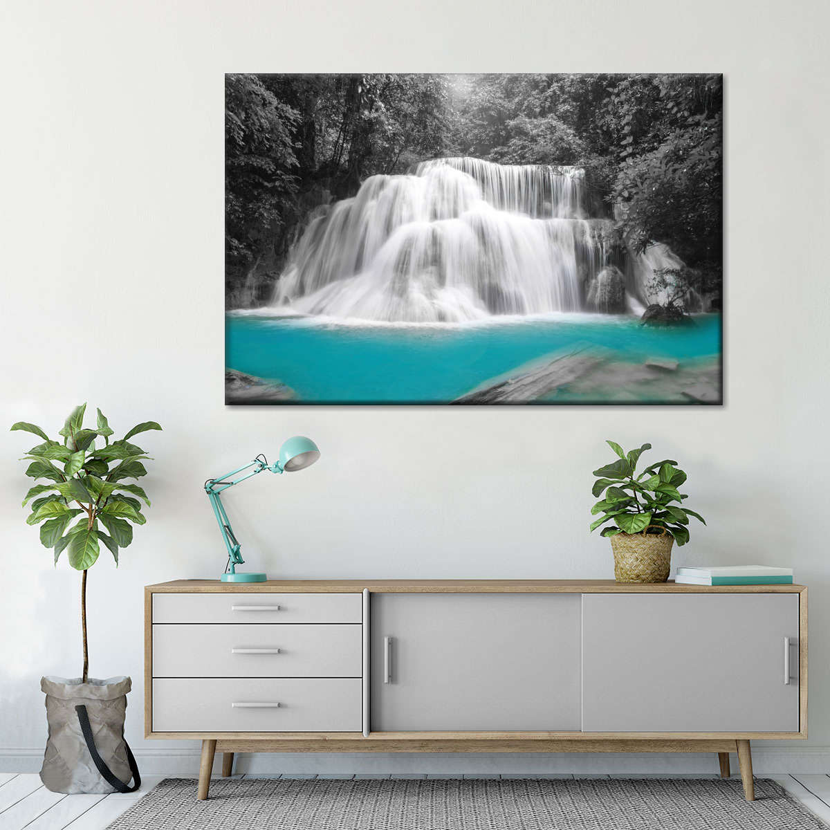 Pop Rainforest Waterfall Wall Art