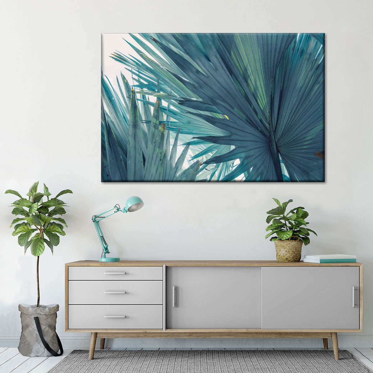 Bushy Palm Leaves Wall Art