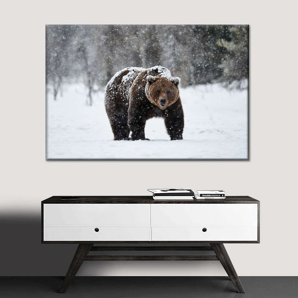 Winter Grizzly Bear Wall Art