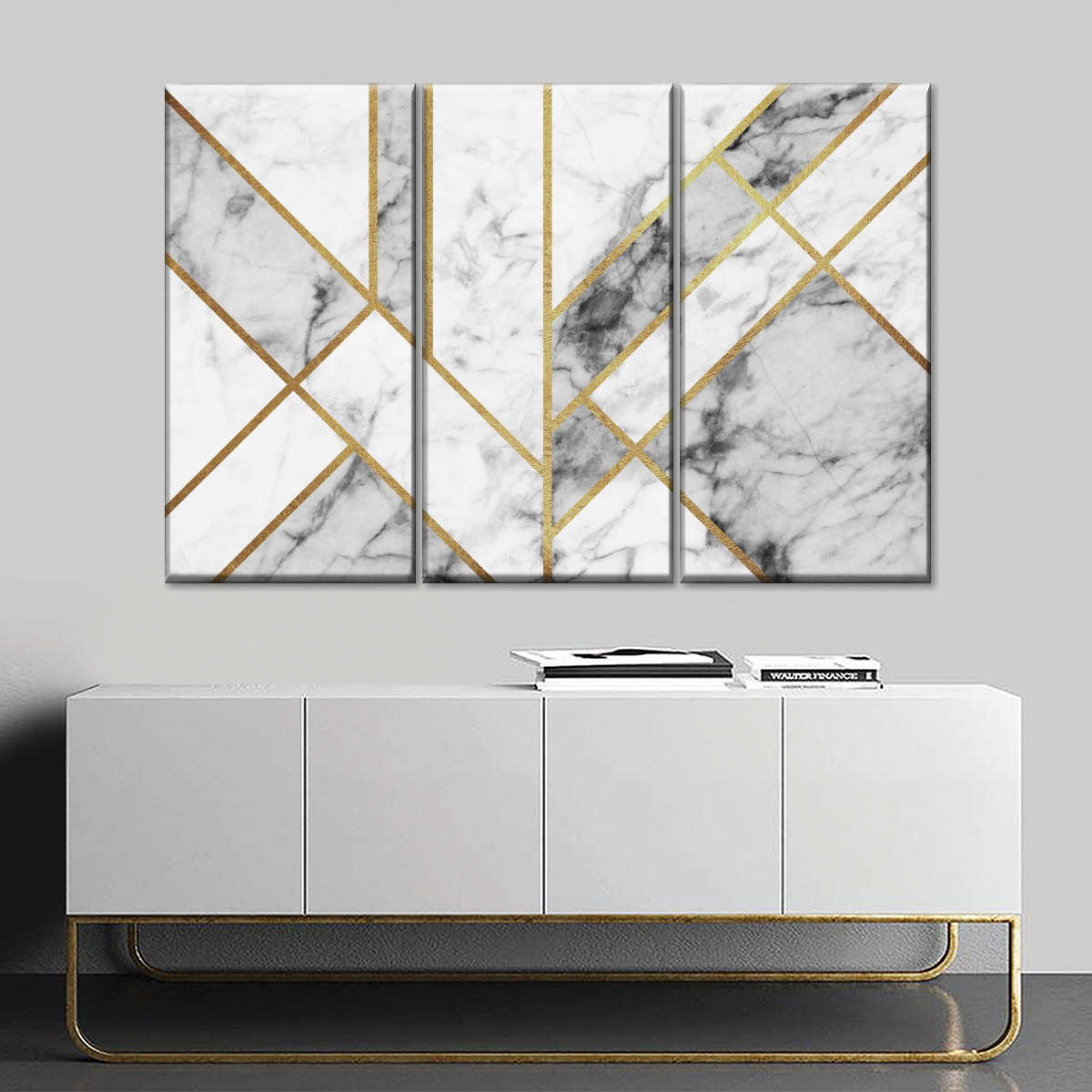 Marble Texture Geometric Abstract Wall Art